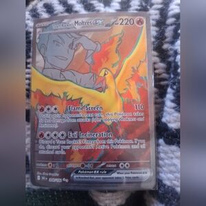 Pokemon Team Rocket's Moltres EX Card - Orange and Yellow